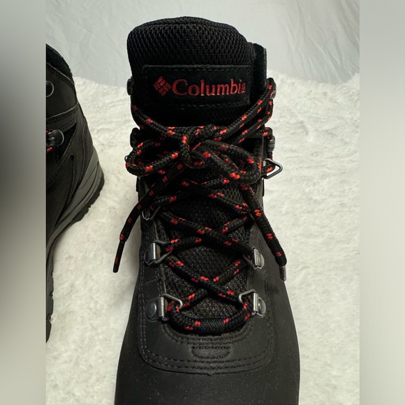 Columbia NEWTON RIDGE PLUS Black Poppy Red Woman’s Waterproof Hiking Boots 7.5 - Picture 10 of 16